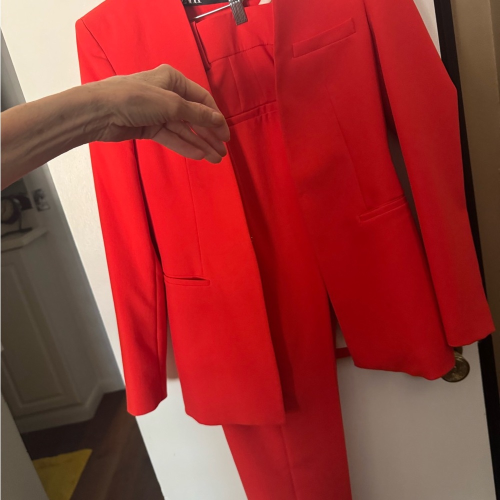 Zara Bold Red Blazer